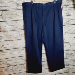 Puritan Navy Blue Khaki Pleated Front Pants Size 44X30 NWT